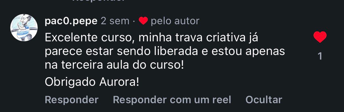 Depoimento de aluno